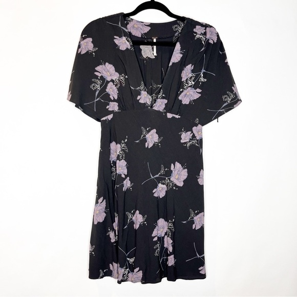 FREE PEOPLE | Drapey Melanie Printed Mini Dress in Night - Picture 2 of 6